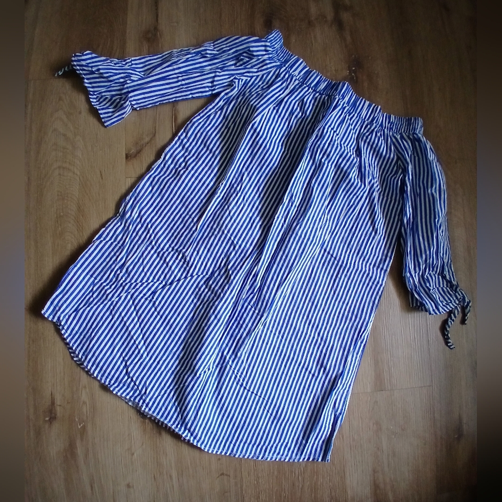 Live 4 Truth Blue and White Striped Dress